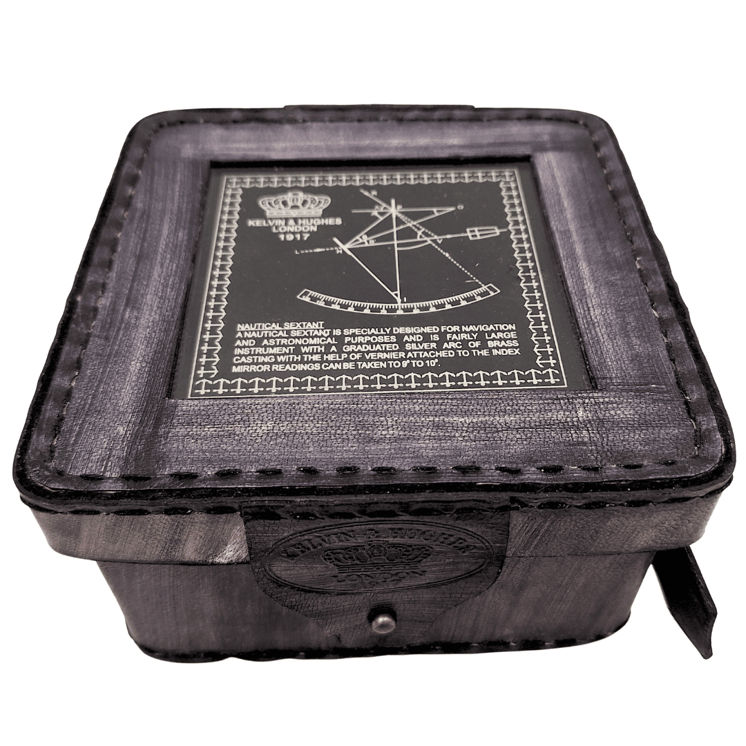 Messing-Sextant in Lederetui – ST003