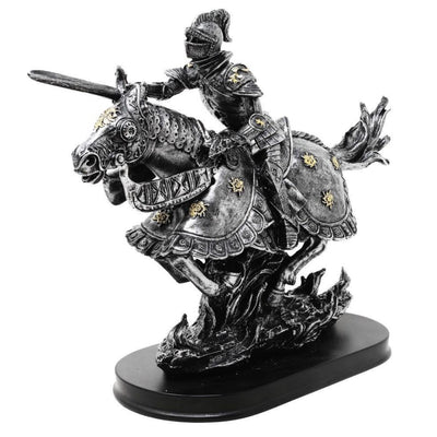 Figur Ritter auf Pferd 31cm – Polyresin, handbemalt – MC-23152