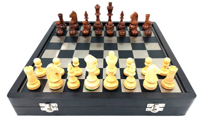 Holz-Metall-Schach 33x33cm - G334B