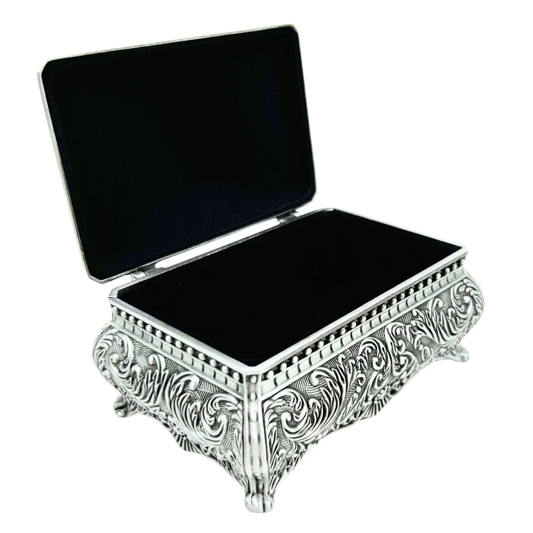 Silberne Metallschatulle für Schmuck – 20-74M