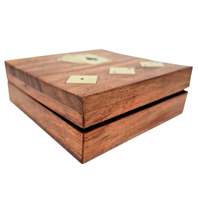PRODUKTFEHLER: Elegantes Spielset – Kartenspiel und Würfel in Holzbox OUTLET – DNU-010AB