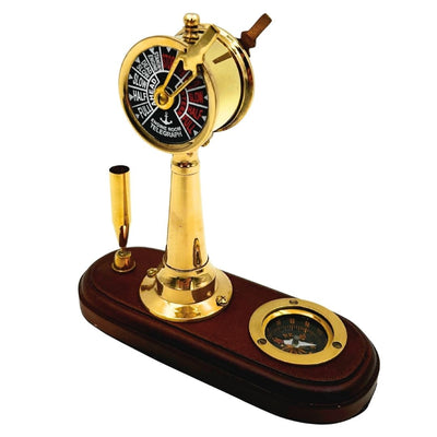 Elegantes Schreibtischset – Maschinentelegraf, Kompass, Stifthalter – TT018