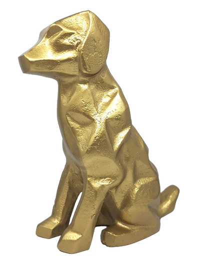 Goldene Dekofigur Hund - DOG2