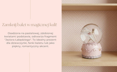 Spieluhr tanzende Ballerina in Glaskugel 12cm - MG-19016