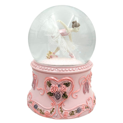 Spieluhr mit tanzender Ballerina in Glaskugel 15cm – MG-963