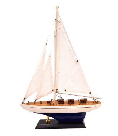 Holzmodell einer Yacht, Höhe 42cm – M1