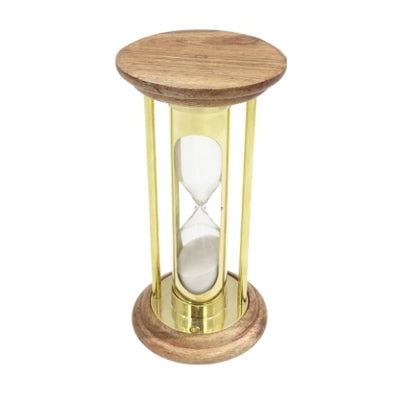 Messing-Sanduhr aus Holz 5 min Retro-Stil - NC3031