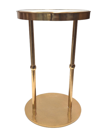 Goldener Glamour-Metalltisch mit Uhr – schöne Dekoration – 1056A
