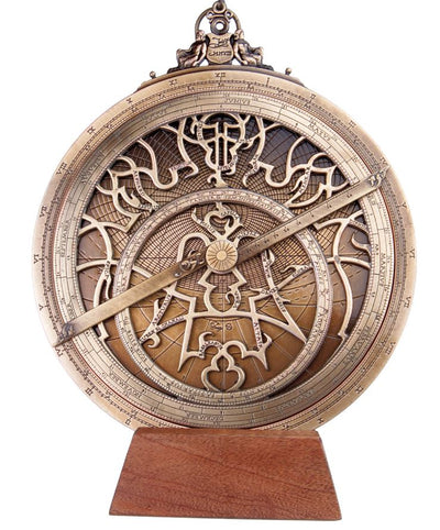 Großes europäisches Astrolabium - Durchmesser 20 cm - Premium-Geschenk für Astronomen oder Segler - H35