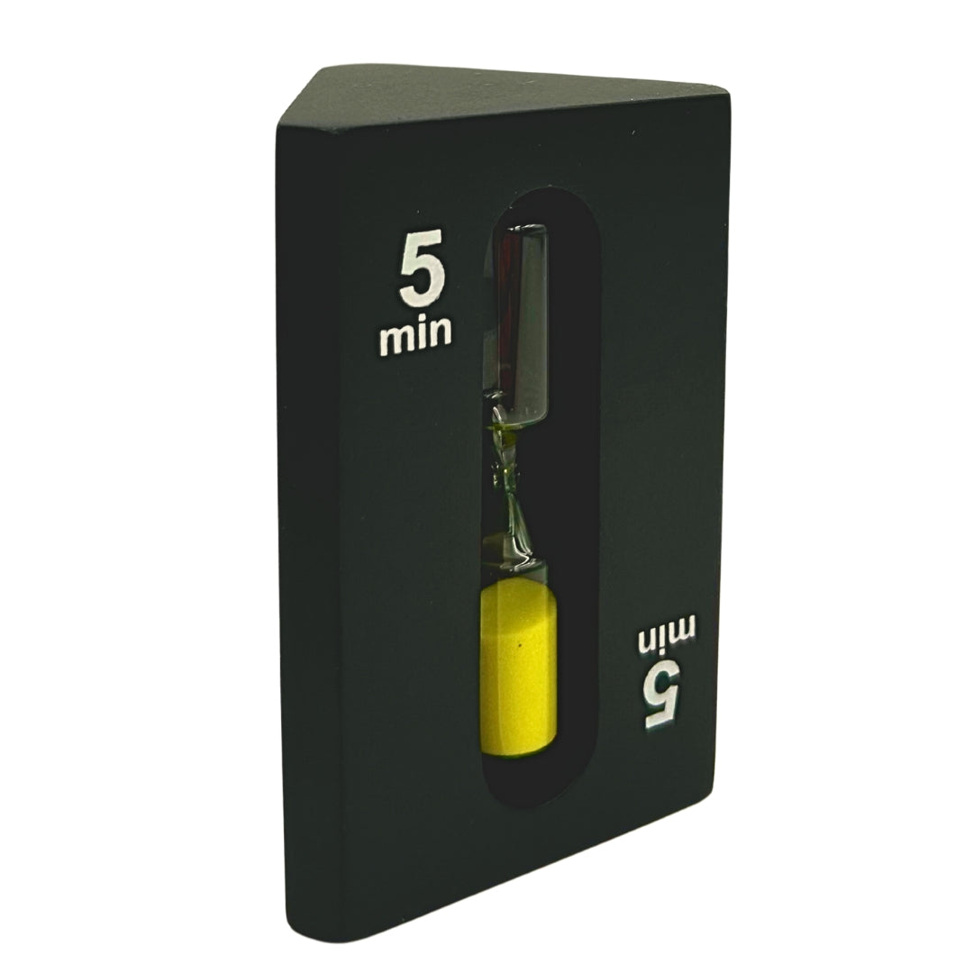 1-3-5-Minuten-Sanduhr, dreiseitig, schwarz - ideal für Brettspiele - STW6