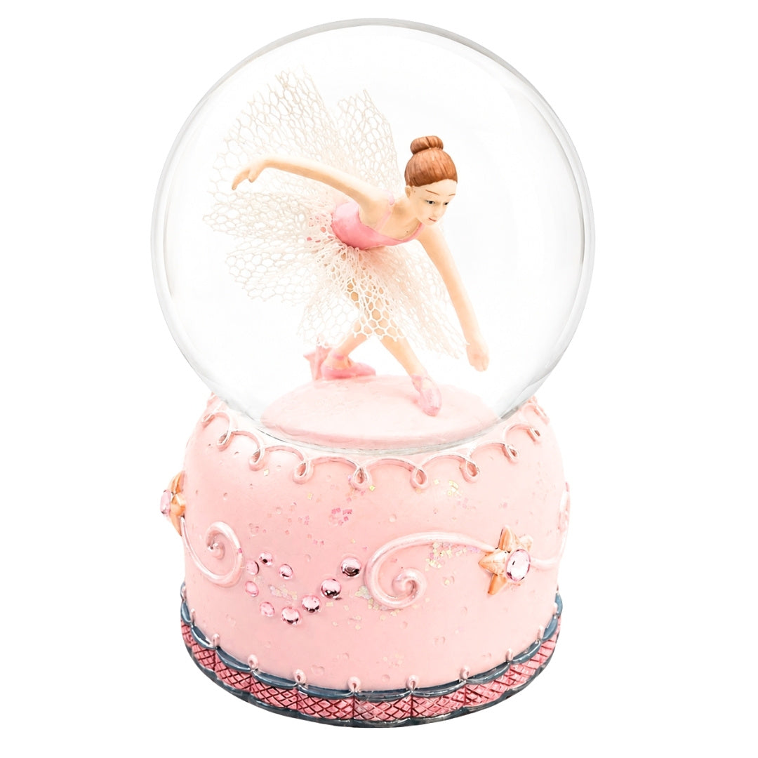 Spieluhr tanzende Ballerina in Glaskugel 12cm - MG-19016