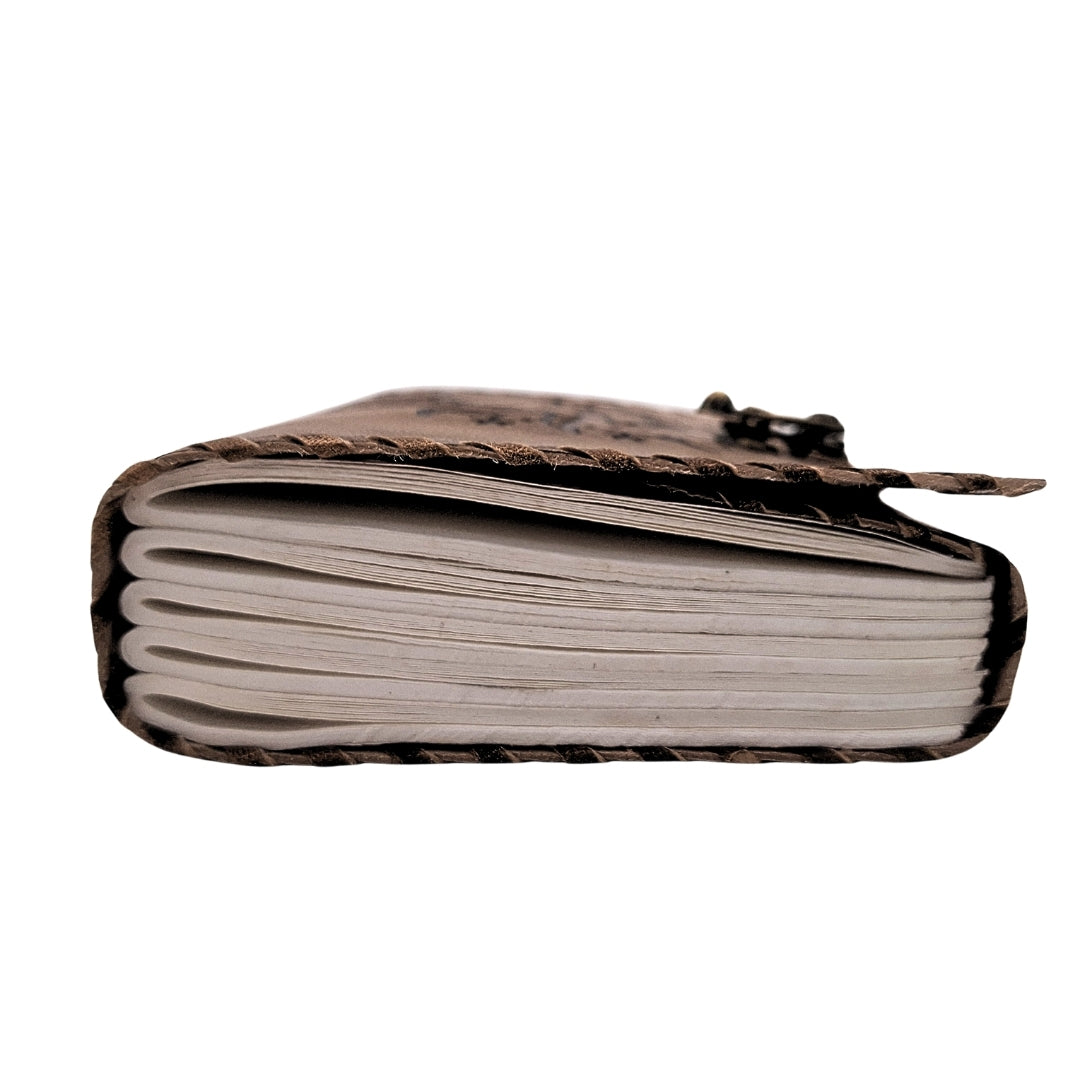 Retro-Leder-Notizbuch 200 Seiten, Sonne und Mond, 200 Seiten - AH05