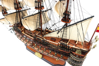 Segelschiffmodell des Schiffs San Felipe 80cm, Möglichkeit zur Personalisierung durch Gravur