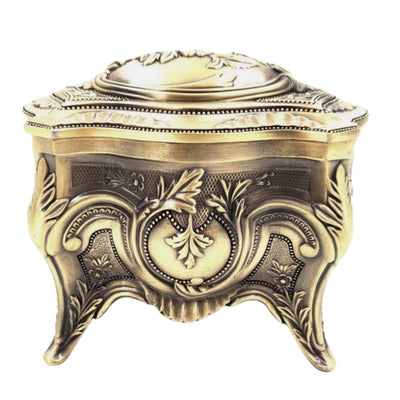 Goldene Metallschatulle für Schmuck Retro - 2139M