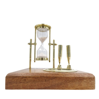 Retro-Schreibtischset - Sanduhr, Kompass und Stifthalter - NC2618OP