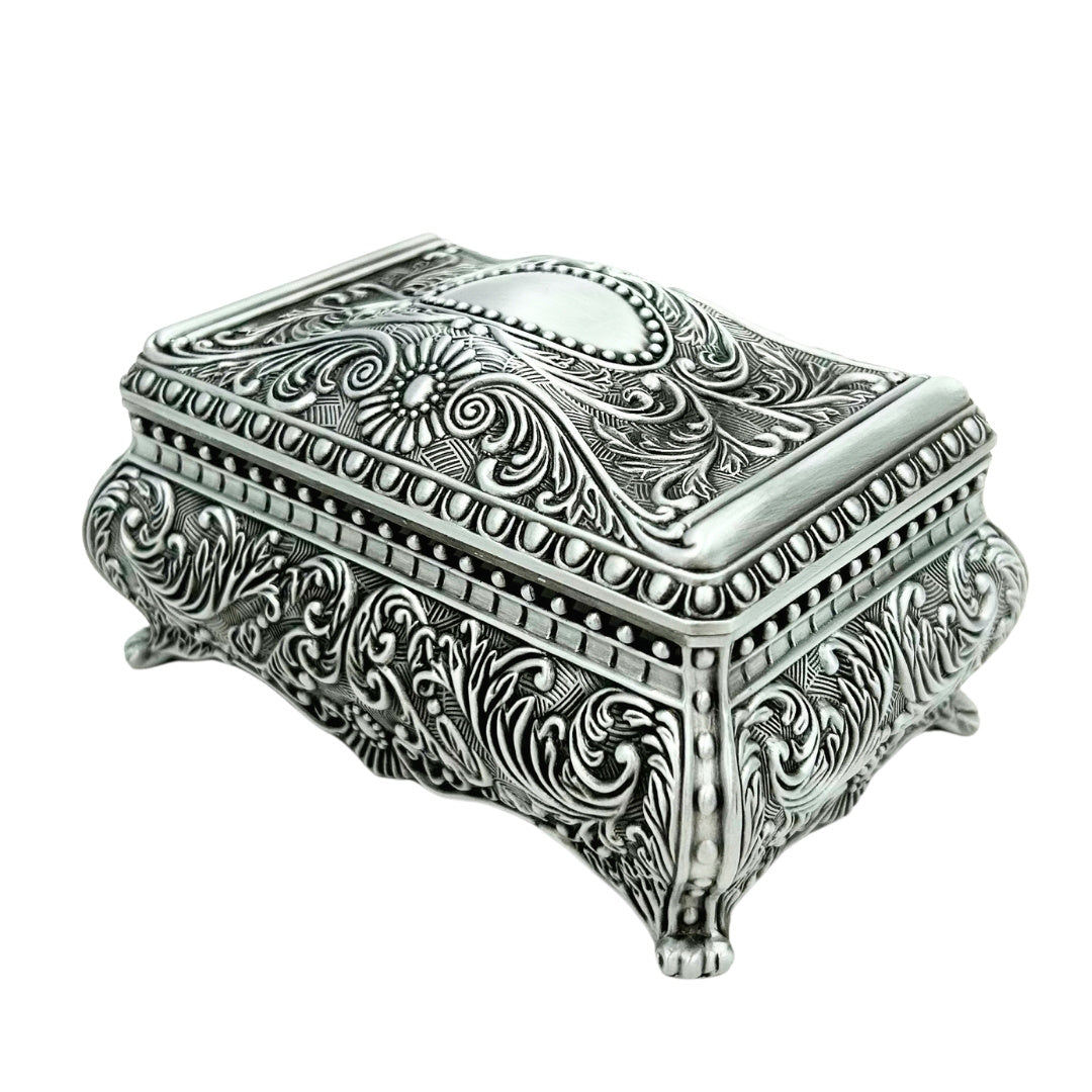 Silberne Metallschatulle für Schmuck – 20-74M