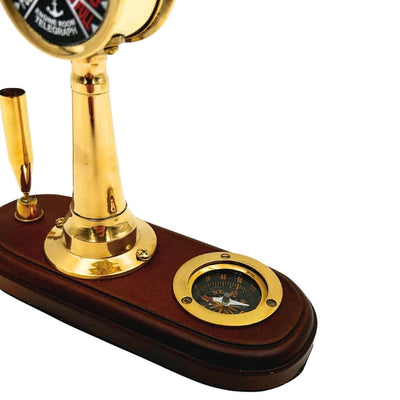 Elegantes Schreibtischset – Maschinentelegraf, Kompass, Stifthalter – TT018