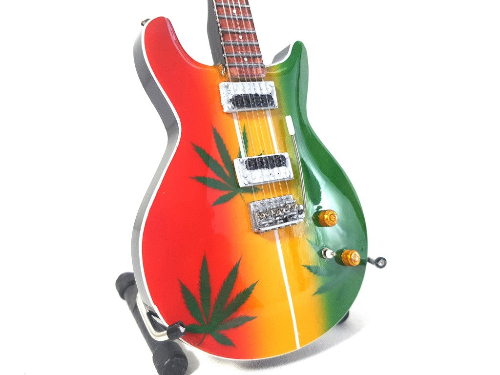 Mini-Gitarre im Stil von Bob Marley Tribute Ganja MGT-0468