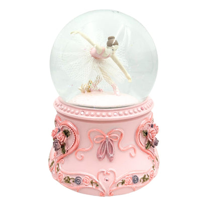 Spieluhr mit tanzender Ballerina in Glaskugel 15cm – MG-963