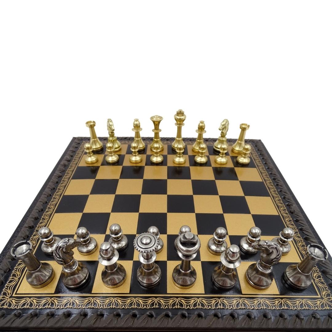 Exklusive Messing-Schachfiguren Italfama 28x28 cm – N001