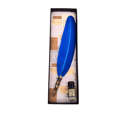 Kalligrafie-Set - blaue Feder - 7651