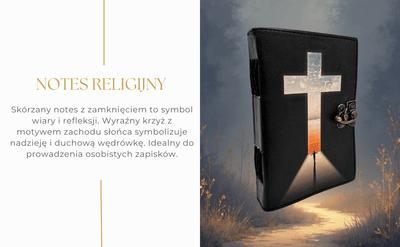 Ledernotizbuch religiöses Kreuz - 200 Seiten - AH15