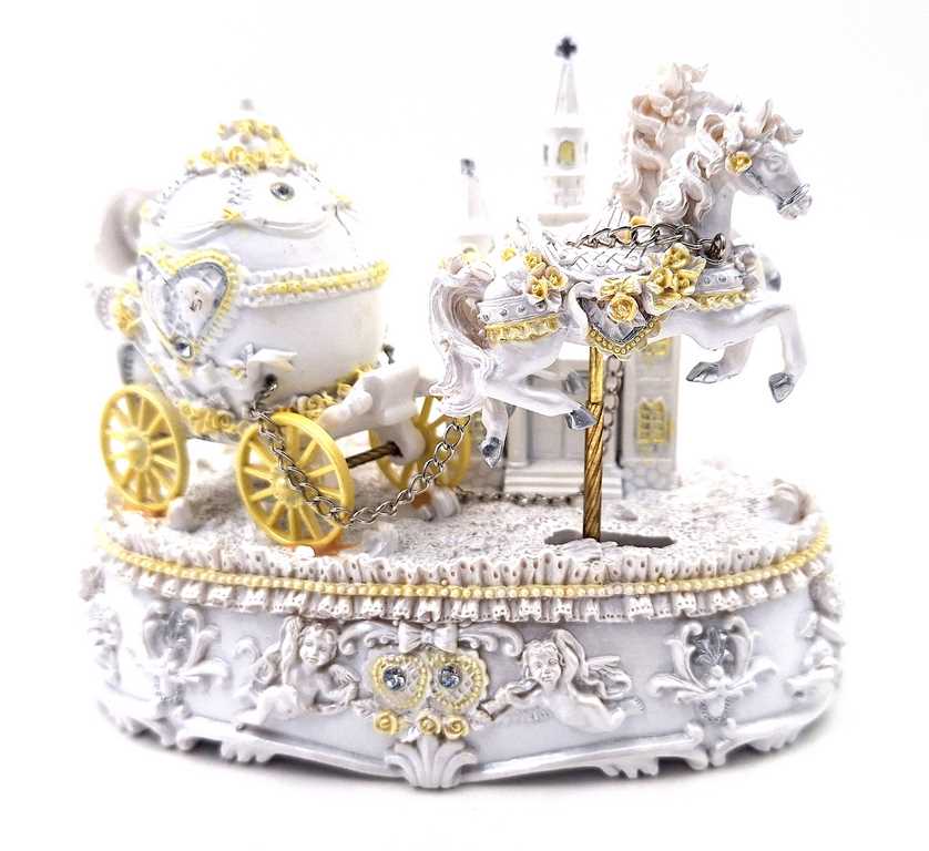 Spieluhr Hochzeitskutsche Dekoration Geschenk für das Brautpaar – 14279