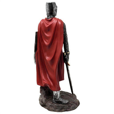 Figur eines Kreuzritters 30 cm aus Polyresin mit Möglichkeit zur Personalisierung durch Gravur