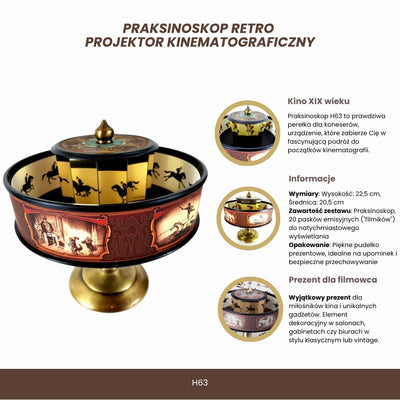 Retro-Praxinoskop – Kinematografischer Projektor - H63
