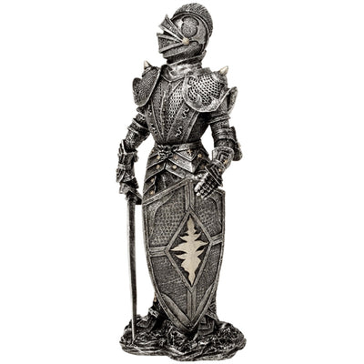 Dekorative Figur Ritter in silberner Rüstung Höhe 30 cm – MC-23053