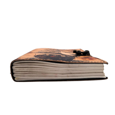 Maritimes Retro-Leder-Notizbuch Segelschiff - Geschenk für einen Segler – AH11
