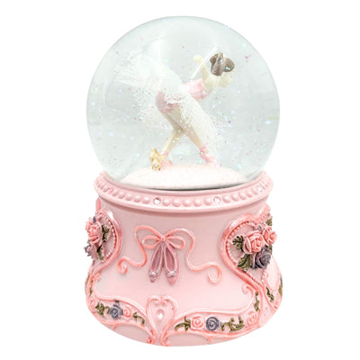 Spieluhr mit tanzender Ballerina in Glaskugel 15cm – MG-963
