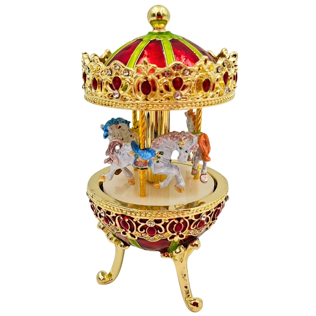Metall-Spieluhr Karussell - Premium-Dekoration - Geschenk für Mädchen - MX-014