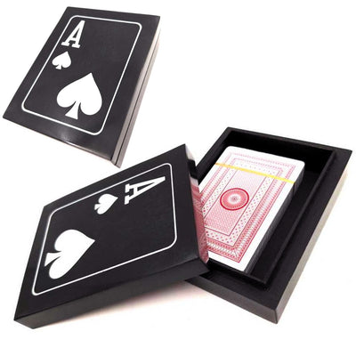 Elegantes Spielkartenset in einer Schachtel aus Harz und MDF - G1228