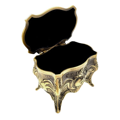 Goldene Metallschatulle für Schmuck Retro - 2139M
