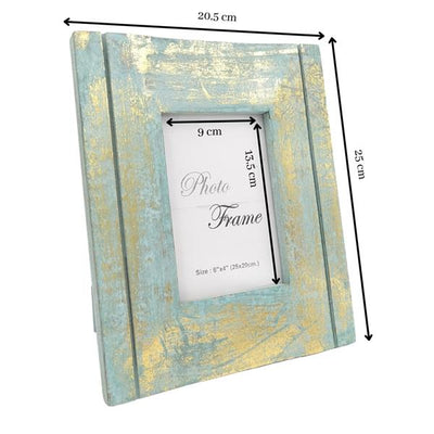 Holz-Bilderrahmen Gold-Mint - 30898 - Fotoformat 15x10cm