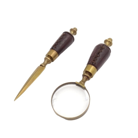 Schreibtisch-Set Lupe und Brieföffner MIS-0742