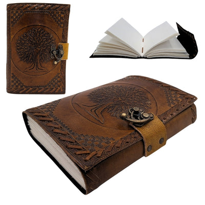 Leder-Notizbuch Vintage Retro 200 Seiten – Baum des Lebens - AH01