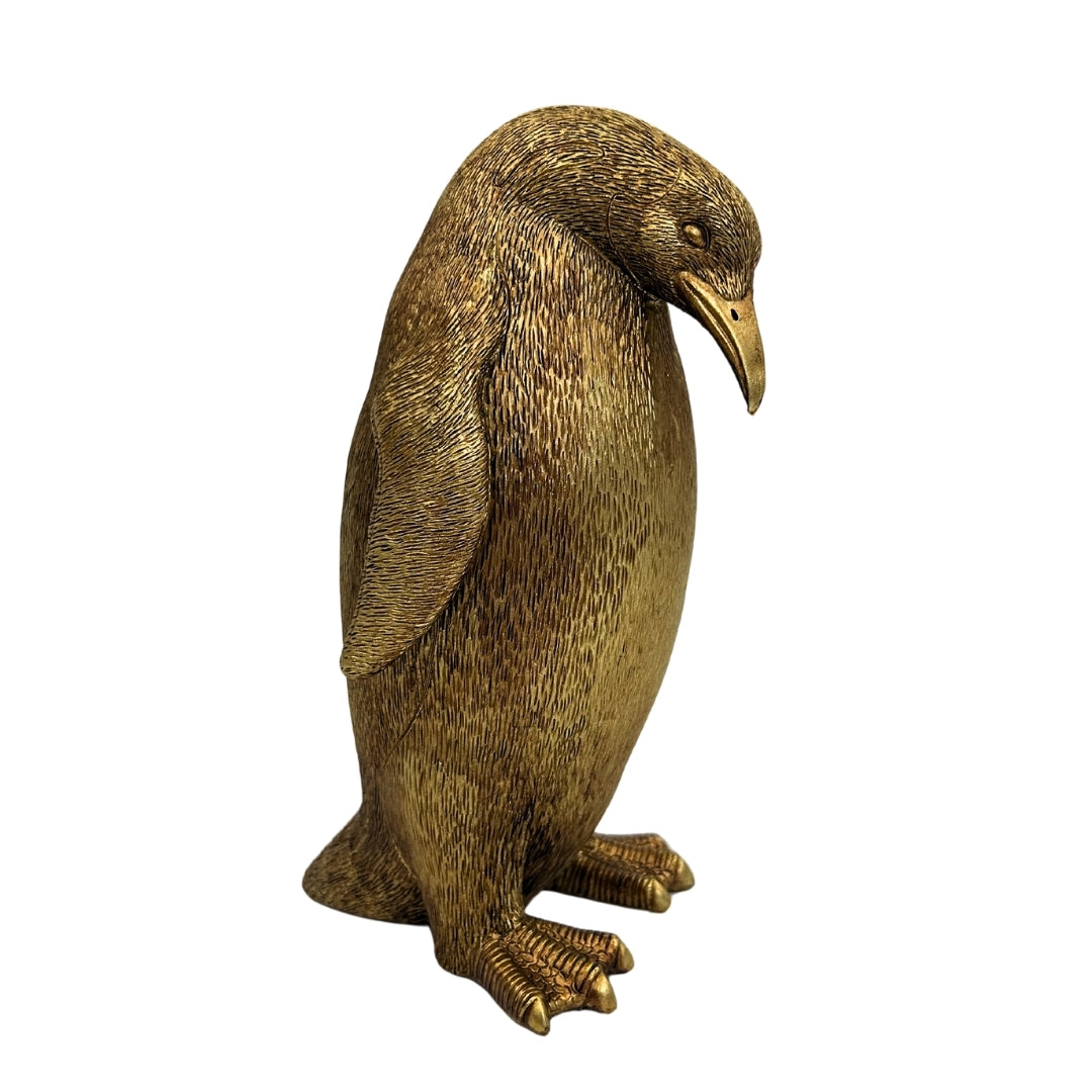 Dekorfigur goldener Pinguin Höhe 20,5 cm – 3989FJZ