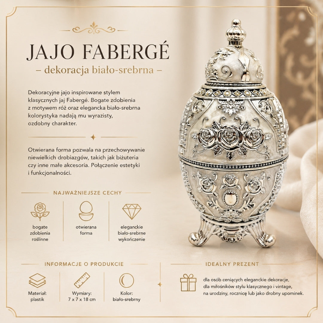 Fabergé-Ei Silber zum Öffnen - SRWS
