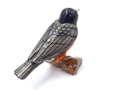 Außergewöhnliches kleines Metallkästchen, mit Kristallen verziert - Vogel - B0192-02
