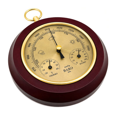 3-in-1-Wetterstation Thermometer Barometer Hygrometer rund - YG386
