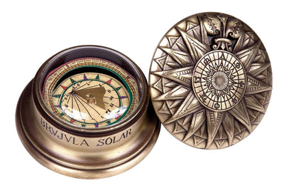 Messing-Solarkompass - Renaissance-Replik - H40
