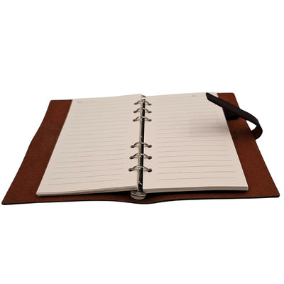 Elegantes Leder-Notizbuch A6 Retro Vintage mit Verschluss – Tagebuch – EE3