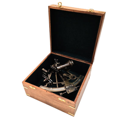 Messingsextant in Holzkasten – Replik - NC1517