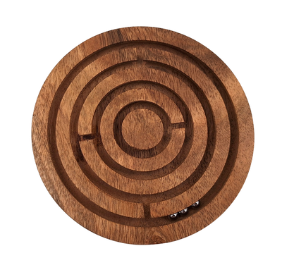 Denk- und Geschicklichkeitsspiel Kugeln im Labyrinth aus Holz - DNU-005