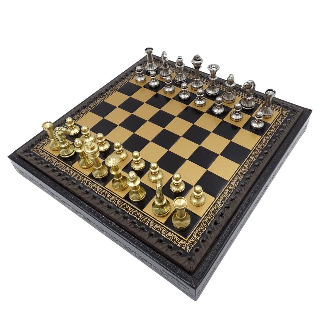 Exklusive Messing-Schachfiguren Italfama 28x28 cm – N001