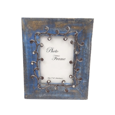Holz-Bilderrahmen Blau - 28893 - Fotoformat 18x13cm