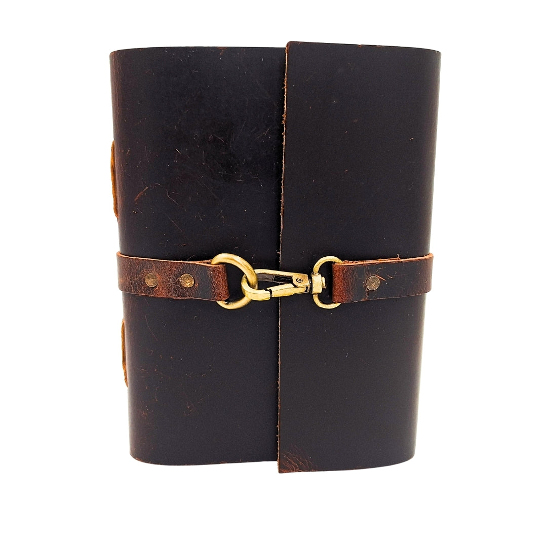 Elegantes Retro-Leder-Notizbuch 200 Seiten Vintage - AH06