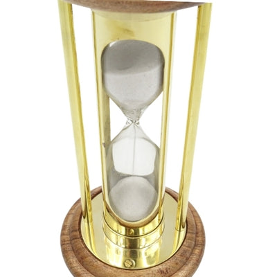 Messing-Sanduhr aus Holz 5 min Retro-Stil - NC3031